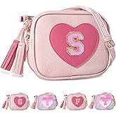 UIXIZQ Personalized Toddler Purse for Girls 2–10, Cute Little Girl Purse & Kids Wallet, Small Initial Shoulder Crossbody Bag, Birthday & Christmas Gift for Daughter(Pink,S)