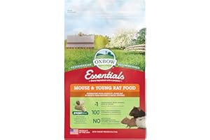 Oxbow Essentials Mouse & Young Rat Food, Pet Food for Rats & Mice, All-Natural Vitamin & Mineral Rich Formula, Veterinarian Recommended, Rodent Pellets, Made in USA, 2.5 lb Bag