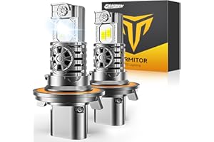 Termitor Latest H13/9008 Light Bulbs Hi/Low Beam, 80000LM 1000% Super Brightness, 70000+ Hours Service Life, 6500K Cool White, 1:1 Halogen Size Replacement Fog Light Bulbs, Plug N Play, Pack of 2