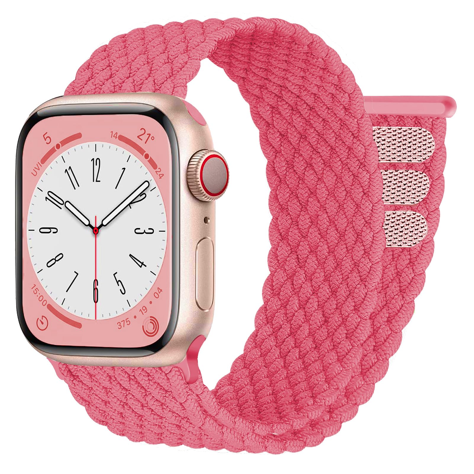 Braided Strap for Apple Watch Straps 40mm 38mm 41mm 45mm 44mm 42mm 46mm Women/Men,Stretchy Elastic Sport Solo Loop Bands for Apple Watch Ultra 49mm iWatch Series 10/9/8/7/6/5/4/3/SE
