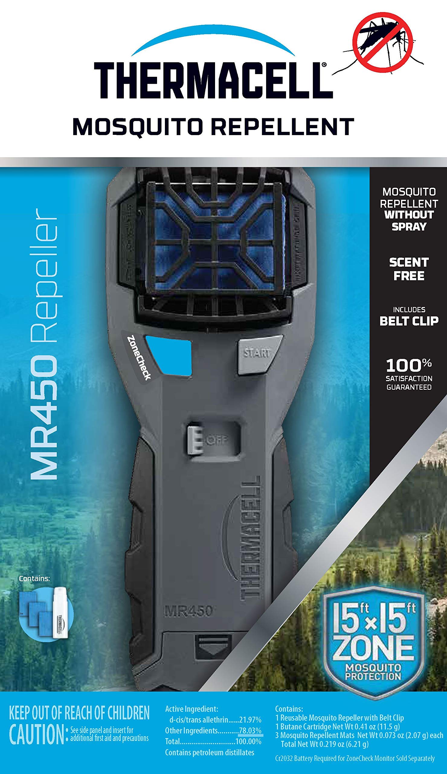 Thermacell MR-450X Armored Portable Mosquito Repeller, Black ...