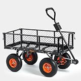 VonHaus Garden Cart Utility Wagon 350kg Capacity Heavy Duty Trolley view 9