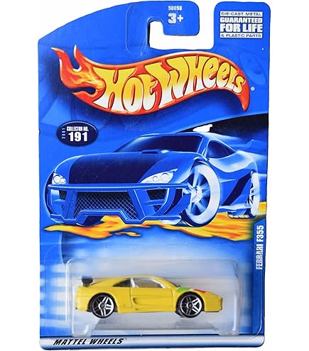 Amazon.com: Hot Wheels Ferrari F355, Yellow #191 5pr Spoke