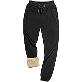Faleave Men's Warm Sherpa Lined Sweatpants Fleece Pants Thicken Active Jogger Sports