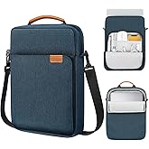 MoKo 13 Inch Tablet Sleeve Bag, Fits with 13 Inch New iPad Pro M5 & Air M3 2025,iPad Pro 12.9 M2&M1,Surface Laptop Go 12.4,Galaxy Tab S8+/S9+ 12.4,Handle Carrying Case with Shoulder Strap, Indigo