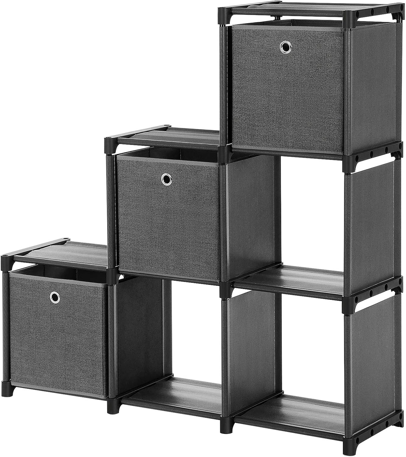 SONGMICS Cube Storage, 6Cube Bookcase, Ladder Storage Unit