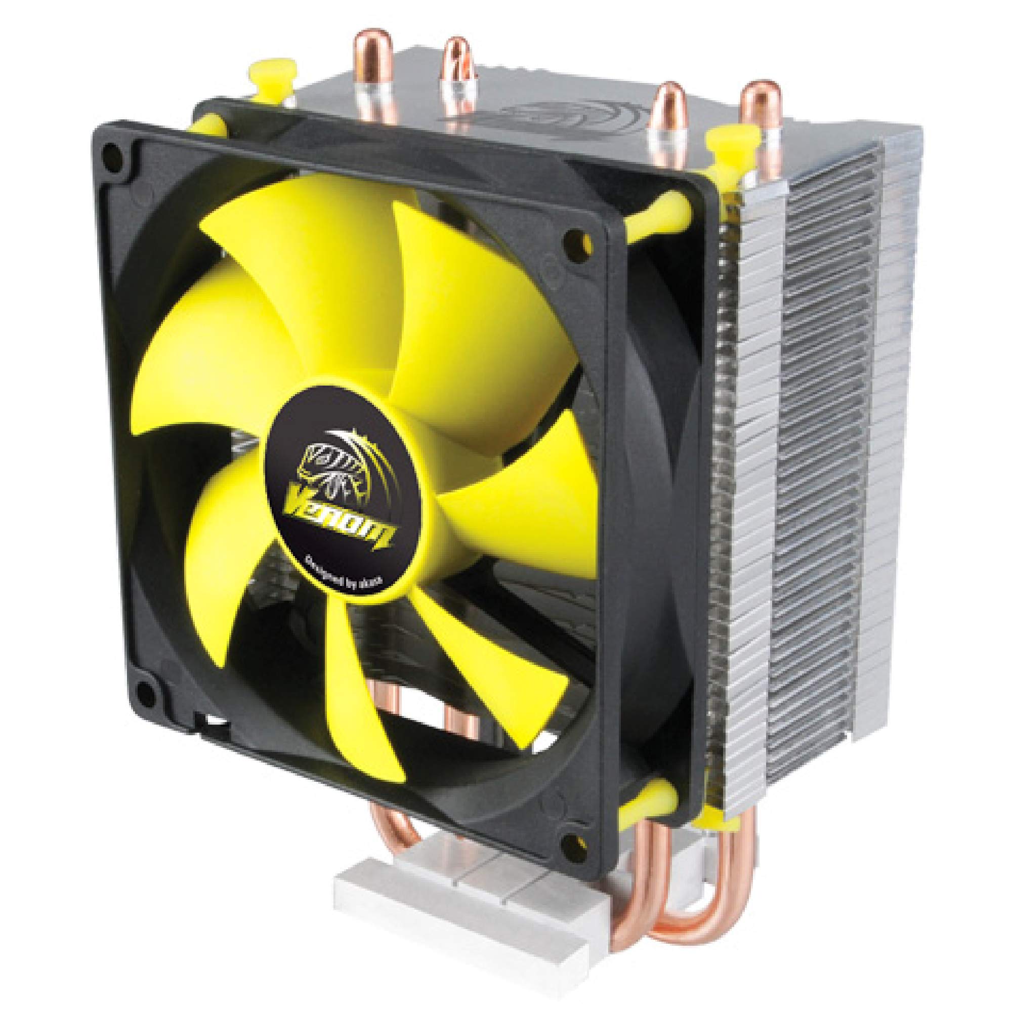 Akasa Venom Pico | CPU Cooler | PWM Fan | Aluminium Heatsink | Copper Heatpipes | 92mm Fan | Intel LGA1150, LGA1151, LGA1200, AMD AM4 AM5 | AK-CC4009EP01