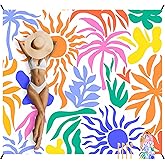 Shedoo Beach Blanket, Waterproof Sandproof Beach Mat with 4 Stakes & 4 Pockets, 78''×86'' Large Compact Lightweight Sand Free Outdoor Essentials for Beach, Picnic, Travel, Camping