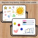 Yibaijia Dry Erase Whiteboard A4 Double Sided with Pens Eraser Magnets Bracket view 7