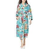 N Natori Robe Length 49",TEAL W/BLUE,MEDIUM