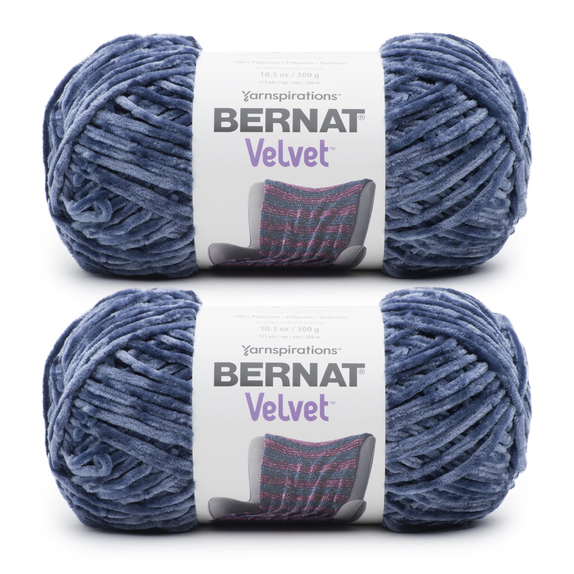 Bernat Yarn, 2 Pack, Indigo Velvet 2 Count