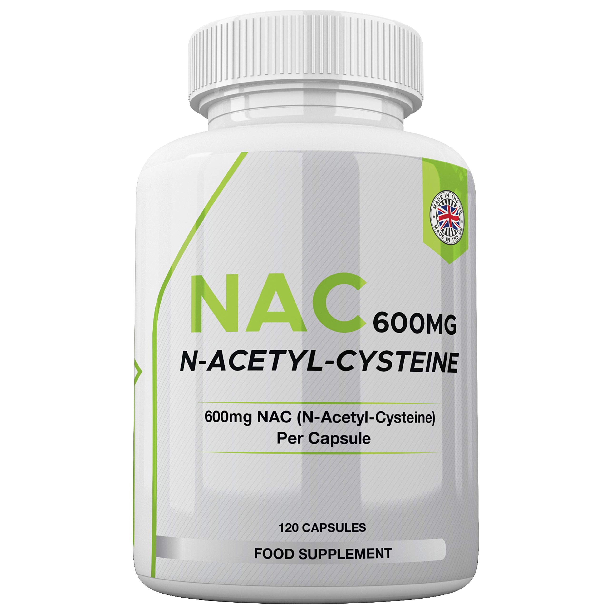 NAC Supplement (600mg) - 120 Capsules | N-Acetyl-Cysteine Amino Acid - UK Made