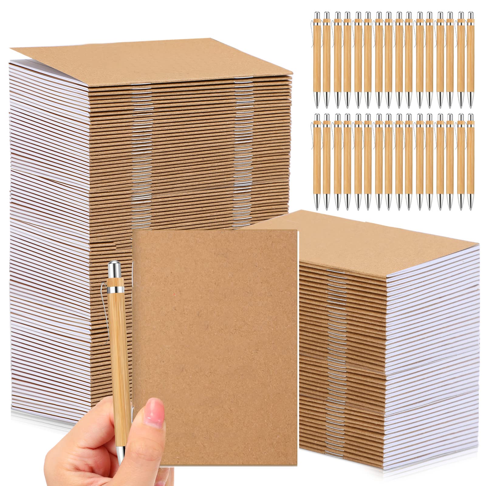 Kisston 50 Sets Mini Pocket Notebook with Pens Bulk Back to School ...