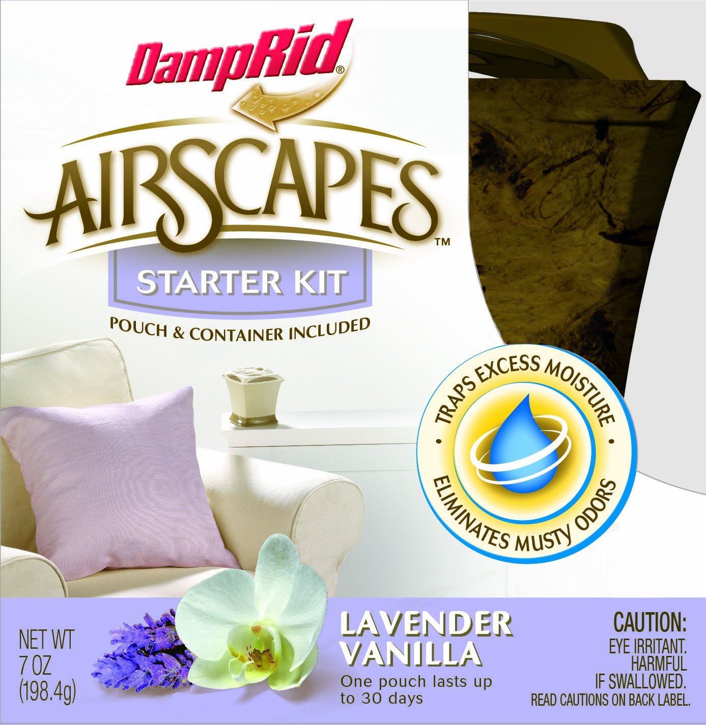 DAMPRID AS01GSLV Airscapes Dehumidifier Starter Kit, Lavender Vanilla
