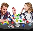 FVANTIME Tower Building Balance Board Game, Stacking Game for Family, 360° Drop Tower Swing Stack Attack Desktop Game for Teens & Adults, Parties Fun Games