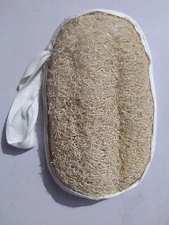 SharanyaD Pack of 3 100% Natural Unisex bath Sponge| Body Scrubber| Loofah Pad | Natural Loofah| Loofah Sponge