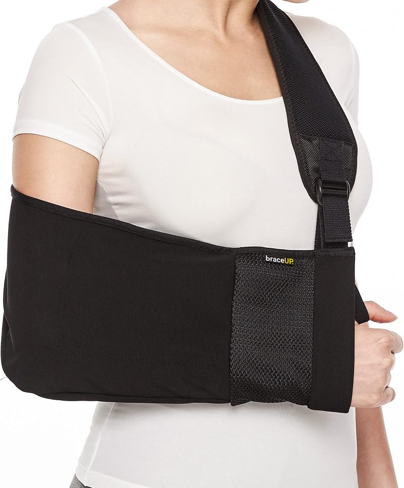 BraceUP Arm Sling Shoulder Injury Universal Fit Adjustable Padded Straps