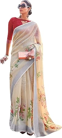 Sarees for Women Cotton Silk Printed 