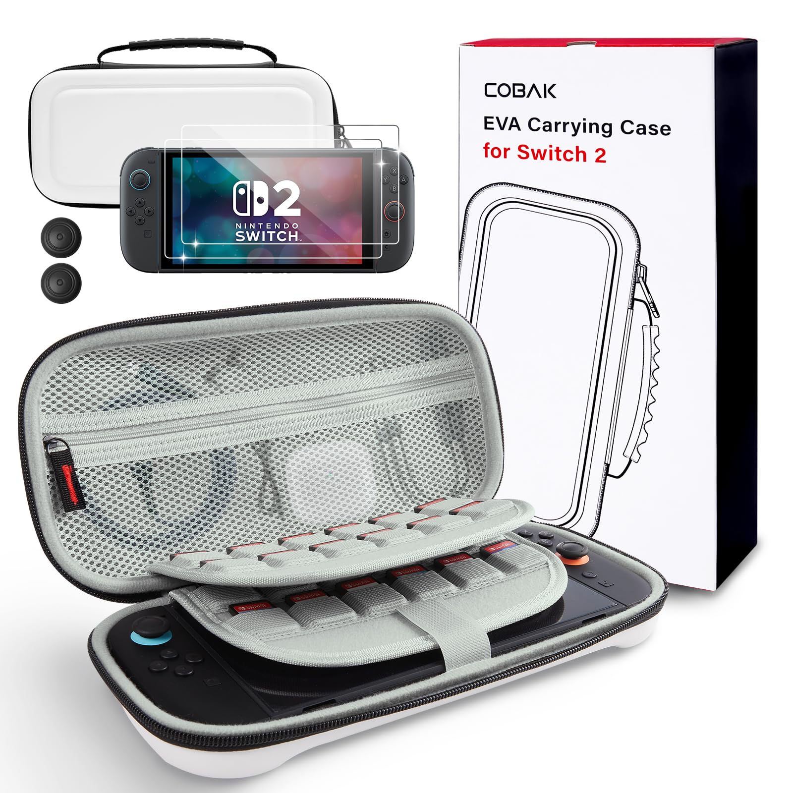 CoBak Large Capacity Carrying Case for Nintendo Switch 2 (2025)