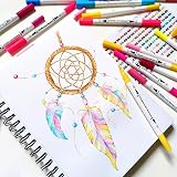 Ohuhu 160 Colours Dual Tip Colouring Pens Fineliner Brush Water-Based Art view 7