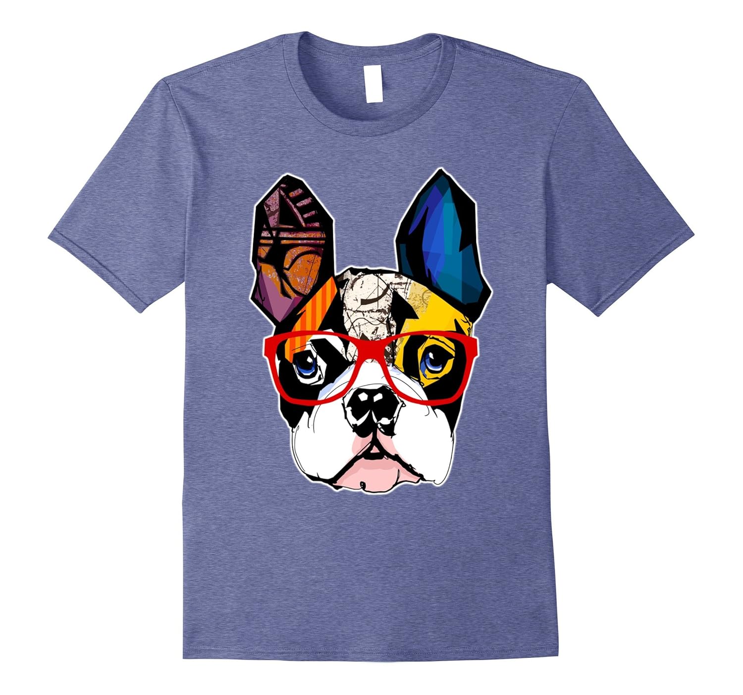 Cute Colorful French Bulldog Wearing Sunglasses T ShirtTShirt Managatee