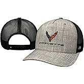 C8 Corvette Heather Grey Snapback Hat - Next Gen Performance Adjustable 5 Panel Cap