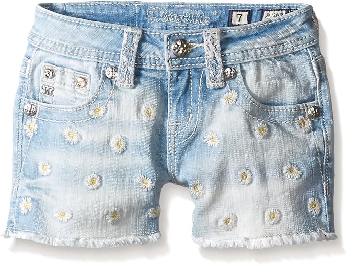 daisy denim shorts
