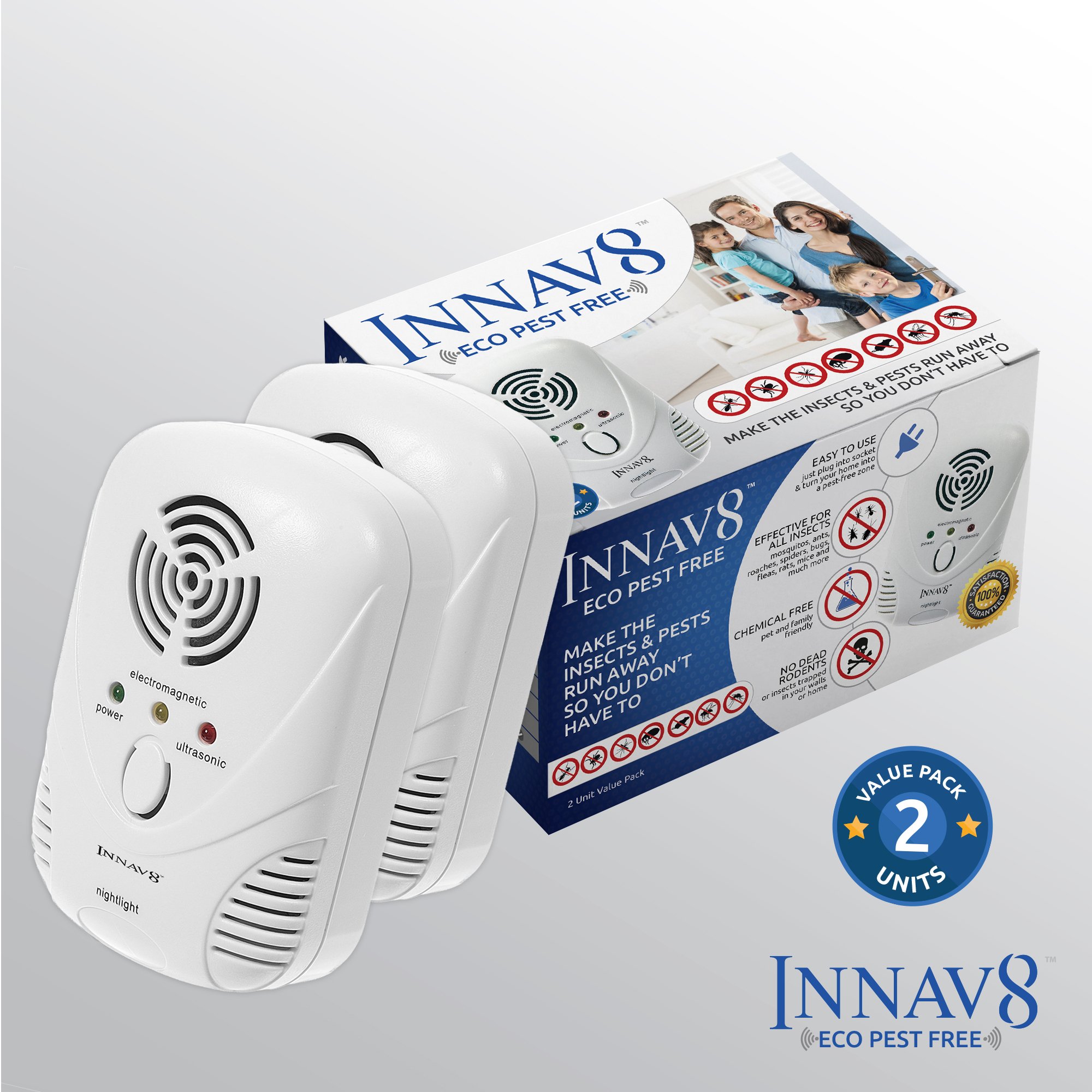 Galleon - INNAV8 Ultrasonic Pest Repeller Plug-in - 2-Band ...
