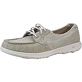 Skechers Womens Go Walk Lite - Isla Boat Shoe, Natural, 9 M US