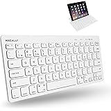 Macally Small Bluetooth Wireless Keyboard for Mac, iPad, iPhone, PC, Laptop, & Android - Ultra Portable Apple Wireless Keyboa