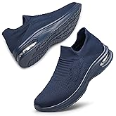 Womens Walking Shoes Slip on Running Shoes Lightweight Workout Gym Shoes Breathable Casual Sneakers