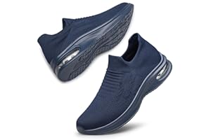 Womens Walking Shoes Slip on Running Shoes Lightweight Workout Gym Shoes Breathable Casual Sneakers