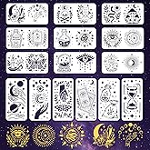INFUNLY 15Pcs Magic Divination Wall Stencil for Painting 3.9×7.87