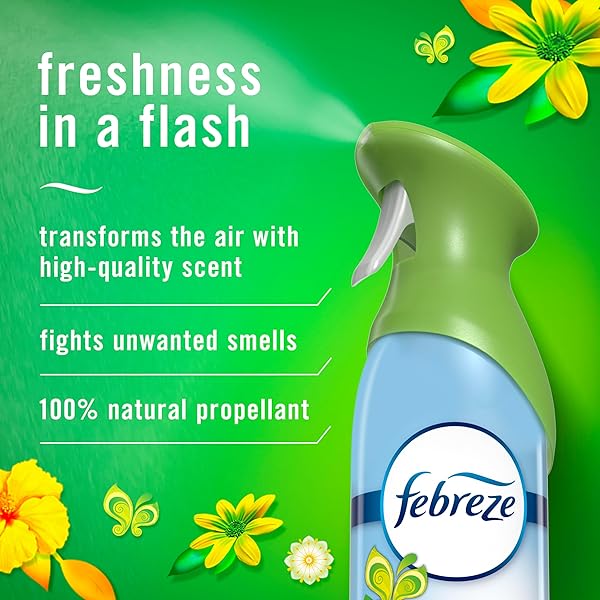 FEBREZE AIR MIST AIR FRESHENER SPRAY, ODOR-FIGHTING ROOM SPRAY, AIR FRESHENERS FOR HOME AND BATHROOM AND KITCHEN, AEROSOL CAN, GAIN ORIGINAL SCENT, 8.8OZ (PACK OF 2)