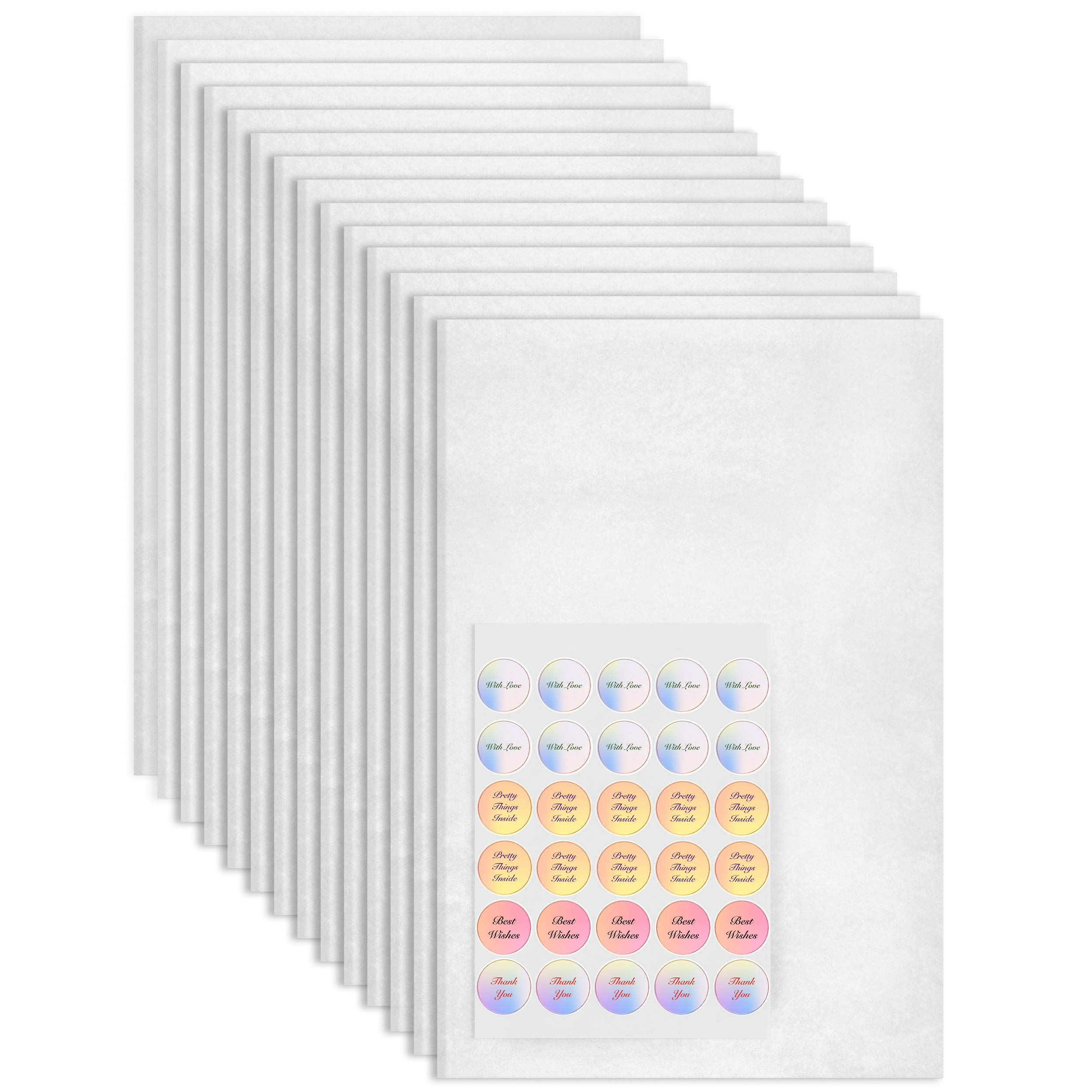 AmazonBasics 42 Large White Sheets, 50x75cm Tissue Paper for Packaging, Gifting, Clothes