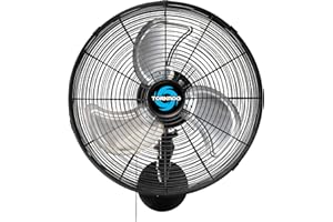 Tornado - 16 Inch Pro Series Oscillating Wall Mount Fan - High Velocity Heavy Duty Metal Wall Mount Fan for Industrial, Commercial, Residential, and Greenhouse Use - UL Safety Listed