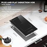 Karinear Flex Built-in Induction Hob 2 Ring 1600W 1200W 99 Min Timer 2800W view 6