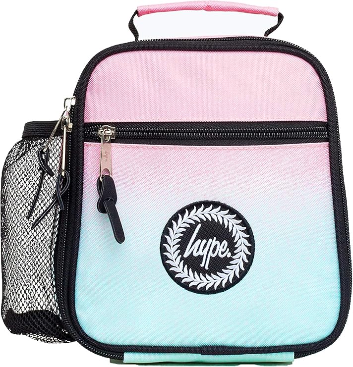 hype pink holographic lunch bag