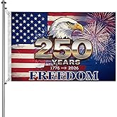 250th Anniversary Flag 3x5 FT, 3-Ply Double Sided Vintage American Flag with 2 Brass Grommets, 1776-2026 Freedom Flag for Independence Day Celebration, Heavy Duty Patriotic Decor(style2)
