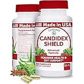 Lunakai USA Manufactured Candida Cleanse Detox for Women & Men – 11-in-1 Gut Cleanse & Candida Support with Caprylic Acid for Daily Yeast Balance, 60ct