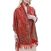 RIIQIICHY Reversible Pashmina Scarf for Women Jacquard Shawl Wrap Scarves