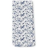 QZQE Chinoiserie Beagle Kitchen Towels, Beagle Gifts for Women Men Dish Tea Towels for Kitchen, Blue and White Floral Grandmillennial Dog Decorative Hand Towel for Bathroom Decor 16x24 Inch