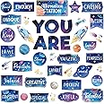 Weekgrat 45pcs Space Affirmation Station Bulletin Board Set Motivational Posters Classroom Mirror Growth Mindset Decor Positive Affirmations Accents Cutouts for School Office Home Teacher Wall Supply