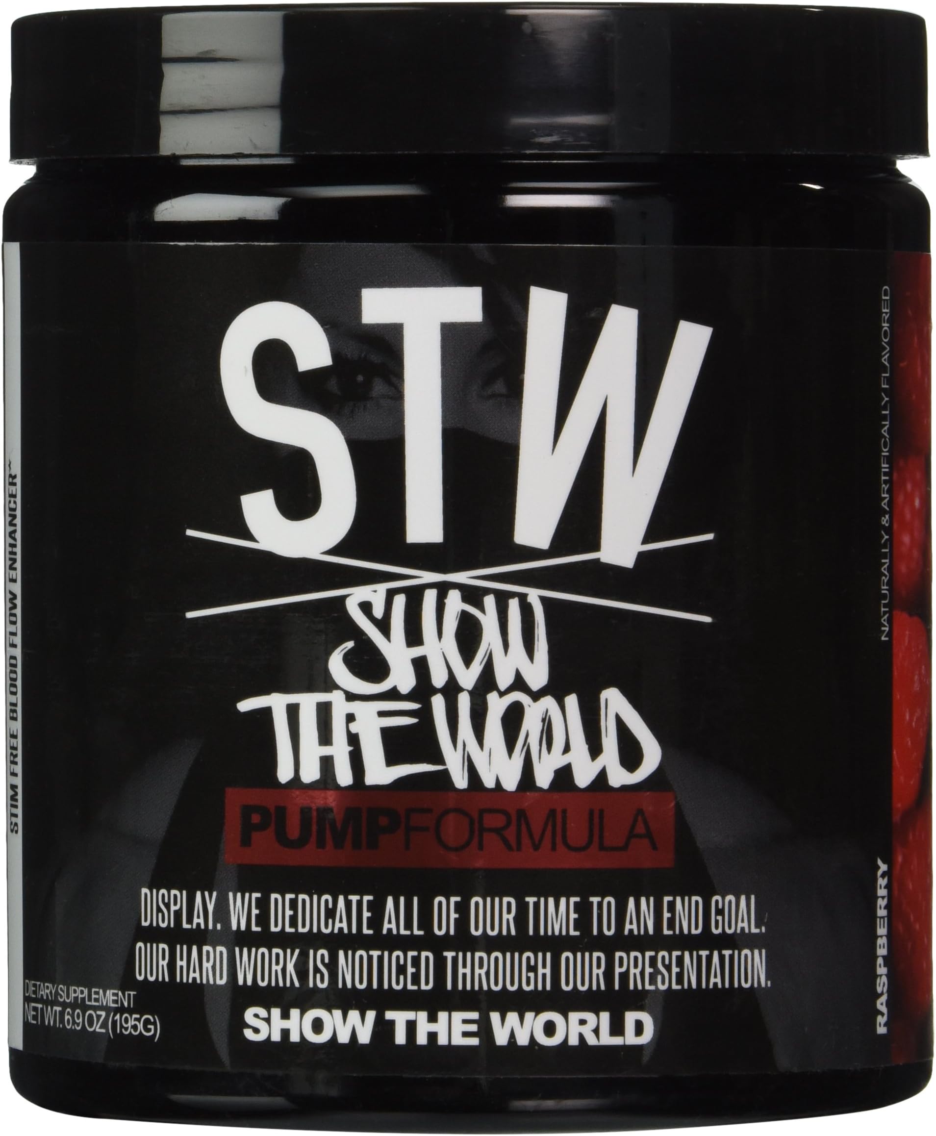 Run Everything Labs Show The World Pump Formula Powder, Raspberry, 6.9 Ounce