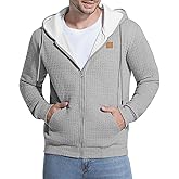 Aiyino Men's Zip Up Hoodie Lightweight Hooded Sweatshirt Jackets With Kanga Pocket