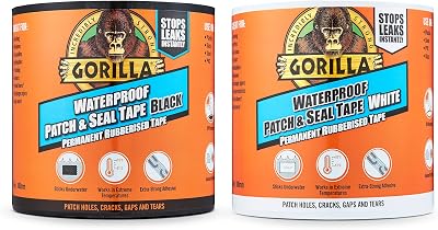 Gorilla Patch & Seal Tape 3m Black White Twin Pack Waterproof