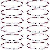 Resflyar 12 PCS Bling Baseball Necklaces for Men Women, Ice Rhinestone Discoball Bling Baseball Beaded Necklaces Gifts for Players