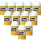 Chap-Ice® | 12-Count Beeswax-based Peppermint Mini Lip Balm - Fortified with Vitamin E for Dry, Cracked Lips | Made in USA