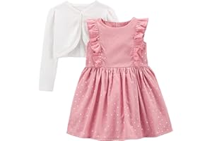 Simple Joys by Carter's Toddlers and Baby Girls' 2-Piece Special Occasion Dress and Cardigan Set