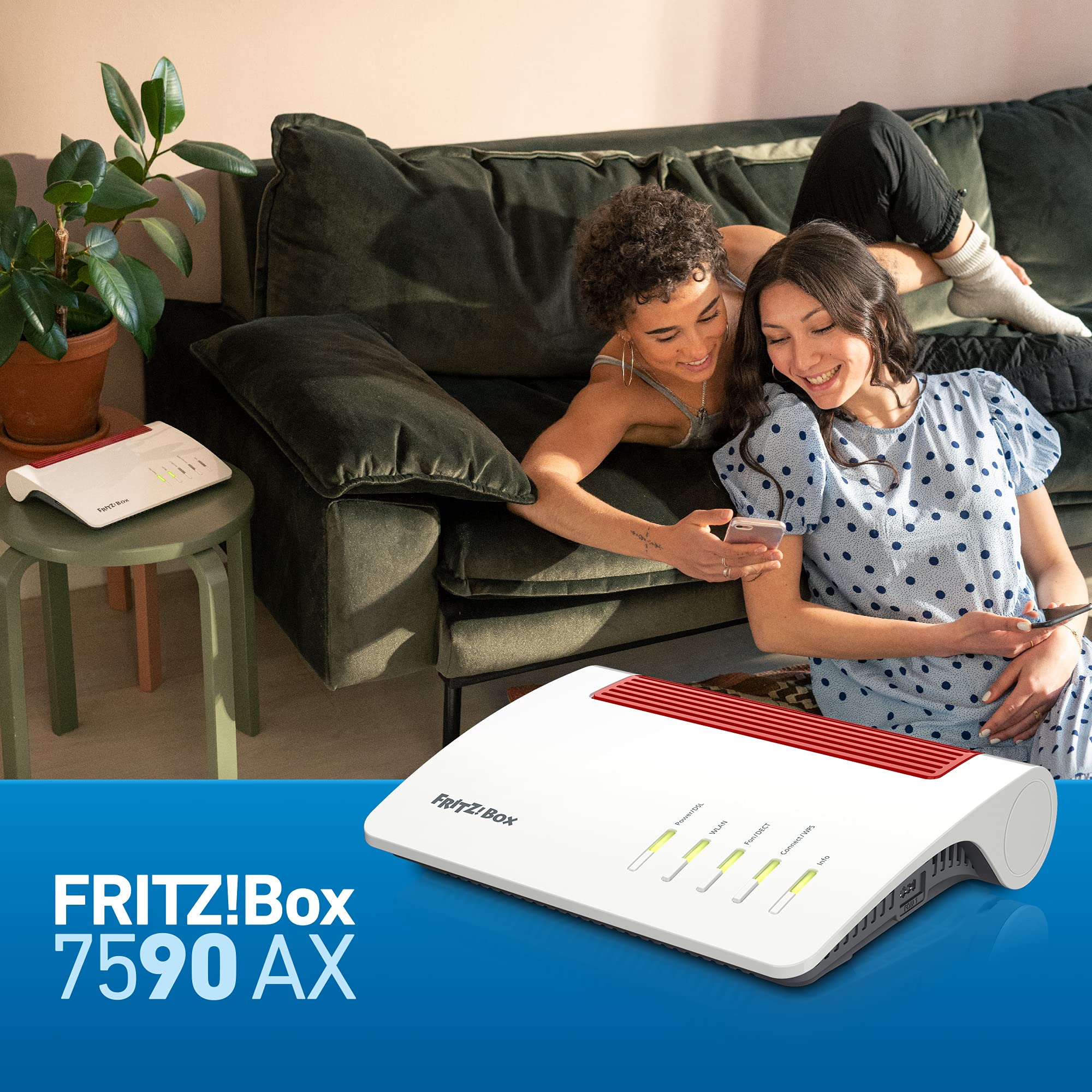 FRITZ!Box 7590 AX | DSL-Router | Wi-Fi 6 bis zu 3.600 MBit/s | intelligentes WLAN Mesh | höchster Sicherheitsstandard | einfache Einrichtung | Made in Europe 4